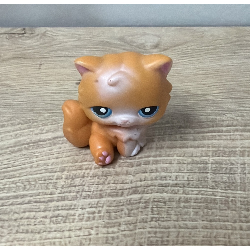 Littlest Pet Shop Orange Cat Blue Eyes LPS Y2K Kawaii Figure Hasbro Collectible